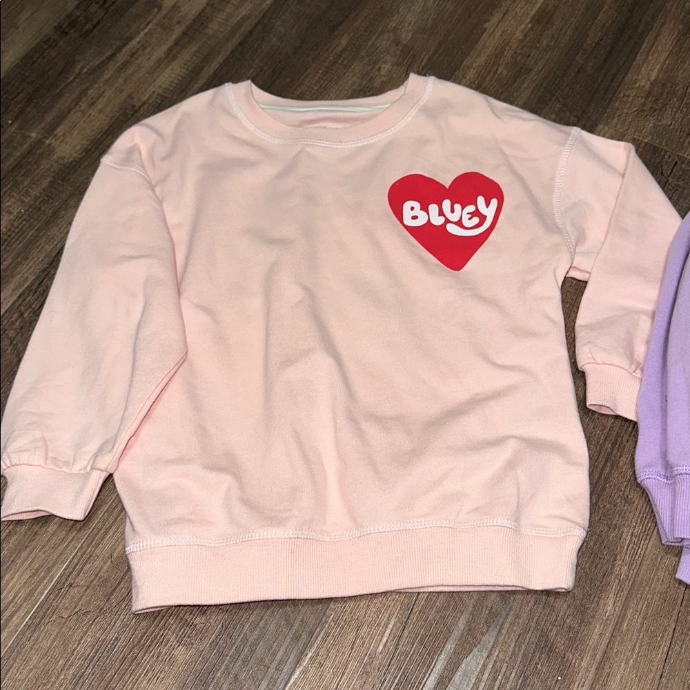 Lot of 2 Girls Bluey Sweatshirts size 5t/6